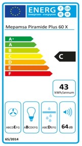 Cappa Classica Mepamsa PIRAMIDE PLUS60 60 cm Acciaio