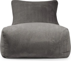 Puof a sacco marrone scuro con rivestimento in velluto a coste Lounge 100 – SLOWDOWN