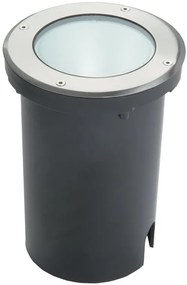 Portafaretto da incasso in alluminio BOSTON E27 argento tondo IP67 INSPIRE