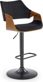 Sgabello da bar H124 in nero