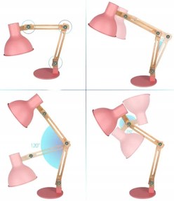 Lampada da tavolo 1xE27/40W/230V rosa