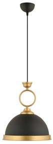 Lampadario a sospensione con cavo MONZA 1xE27/40W/230V diam. 30 cm nero/bronzo