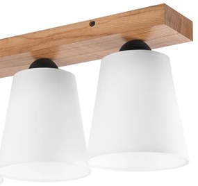Lampadario a plafone LULA 3xE27/60W/230V quercia