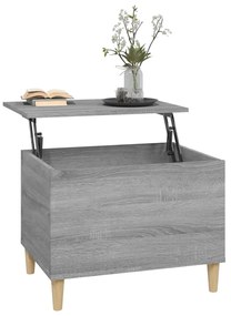 Tavolino salotto grigio sonoma 60x44,5x45 cm legno multistrato