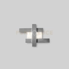 Doha p/p - applique colore acciaio in alluminio e metacrilato a led...