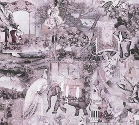 Carta da parati Maharaja  grigio, 53 cm x 10.05 m