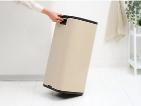 Cestino per la spazzatura beige in acciaio touch 30 l Bo Touch – Brabantia