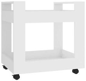 Carrello per scrivania bianco 60x45x60 cm in legno multistrato