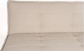 Divano beige allungabile con rivestimento in bouclé 184 cm Cielke – White Label