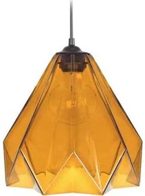 Tosel  Lampadari, sospensioni e plafoniere Lampada a sospensione cuadrado vetro ambra  Tosel