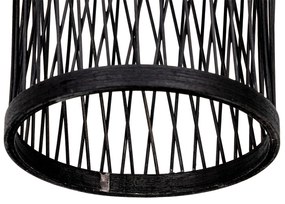 Lampada a sospensione da esterno rustica in rattan nero 25 cm - Calamus