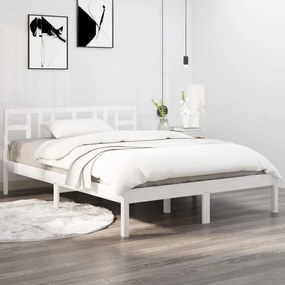 Giroletto Bianco İn Legno Massello 160x200 Cm /