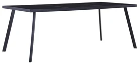 Tavolo Da Pranzo Nero 200x100x75 Cm İn Vetro Temperato /