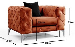 Poltrona arancione Como - Artie