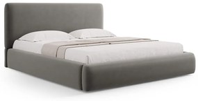 Letto matrimoniale imbottito grigio con contenitore e doghe 180x200 cm Colonel - Cosmopolitan Design