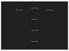 Credenza nera 88x30x65 cm in truciolato