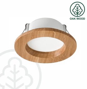 Faretto LED incasso WOODY SPOT 5,5W 230V 4000K rovere Ø10 cm