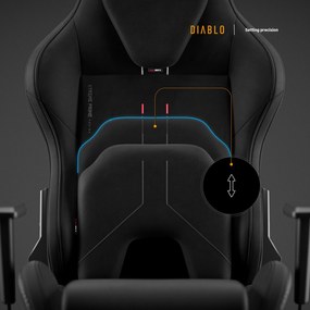 Sedia da gaming nera Diablo X.One Prime, Normal Size, Burned black