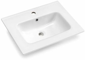 Mobile da bagno sospeso BALI 60 cm con specchio LED Olmo Bianco