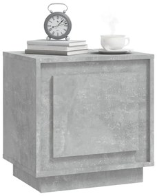 Comodini 2 pz grigio cemento 44x35x45 cm in legno multistrato