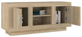 Mobile porta tv rovere sonoma 102x35x45 cm in legno multistrato