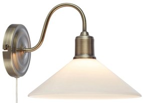 Lampada da parete bianca e color ottone Vela – Markslöjd