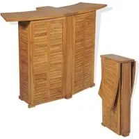 Tavolo da Bar Pieghevole 155x53x105 cm in Massello di Teak cod mxl 34390