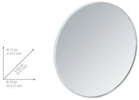 WENKO 3660010100 - Specchio cosmetico 12x12 cm, cromato lucido