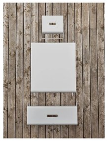 Tavolo da pranzo in metallo bianco 58x75 cm A-Café - Zone