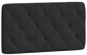 Letto con materasso nero 100x200 cm in velluto