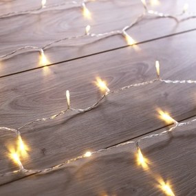 Catena luminosa trasparente a LED di Natale, 200 luci, lunghezza 1 m - DecoKing