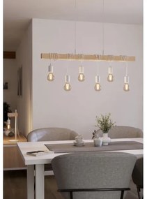 Eglo 43705 - Lampadario sospeso su cavi TOWNSHEND 6xE27/60W/230V