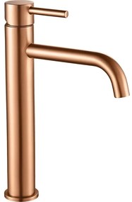 REA-B1114 - Miscelatore per lavabo LUNGO 28 cm in rame spazzolato