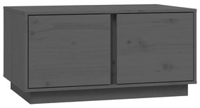 Tavolino da salotto grigio 80x50x40 cm legno massello di pino