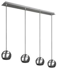 Trio - Lampadario a sospensione con filo FLETCHER 4xE14/40W/230V cromo opaco