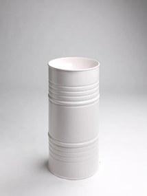 Lavabo da appoggio Artwork KERASAN tondo in ceramica L 45 x H 90 x P 45 cm bianco opaco