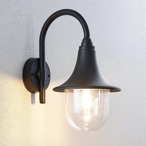 Applique da esterni Nalevi Lindby, dimmerabile, Nero, Plastica, Moderno, Applique da esterni