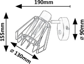 Rabalux 73067 - Faretto da parete EMERENCIA 1xE14/40W/230V