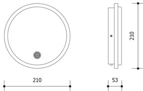 Lampada da parete LED per esterni con sensore 15W/230V IP65, bianco