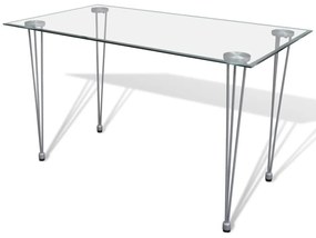 Tavolo Da Pranzo Con Piano İn Vetro Trasparente /