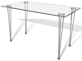 Tavolo Da Pranzo Con Piano İn Vetro Trasparente /