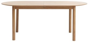 Tavolo da pranzo pieghevole con piano in rovere decorato in colore naturale 100x190 cm Gallina - Unique Furniture