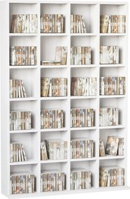 Libreria in Legno 24 Scomparti Bianco 130.5x89x20 cm...