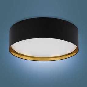 Plafoniera BILBAO 4xE27/15W/230V d. 60 cm nera/oro