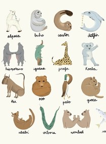Coordonne Carta da parati panoramica Animal Alphabet - Multi