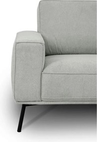 Divano angolare grigio chiaro (con penisola a destra/a L) con rivestimento in ciniglia Amsterdam – Scandic