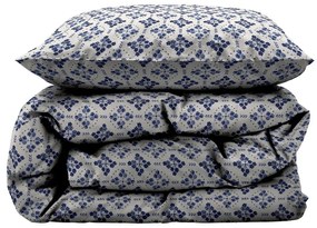Biancheria da letto in cotone bianca e blu per letto singolo 140x200 cm Heirloom - Södahl