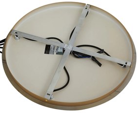 Lampada a sospensione Art Déco oro con vetro opale 5 luci - Yani