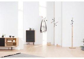 Appendiabiti da parete nero per angolo esterno con dettaglio rosa Hook - Gazzda