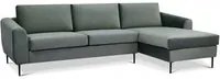 Divano moderno con chaise lounge in Tessuto cm 181x96x84 - RIKI Colore: Grigio